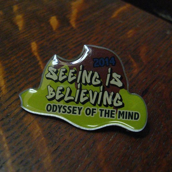 Odyssey Of The Mind 2014 Competition Lapel Pin - Picture 1 of 4